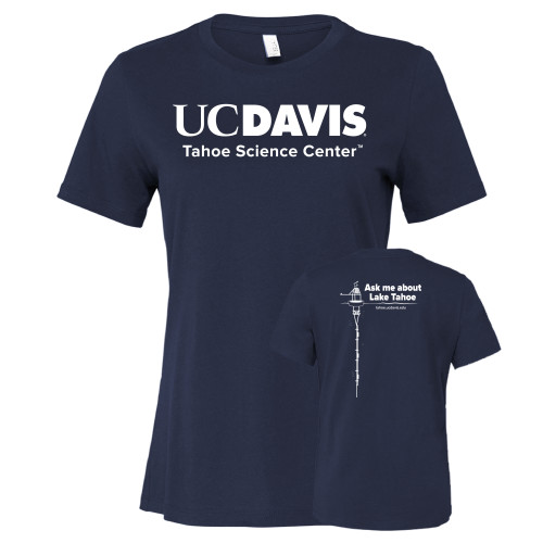  Bella + Canvas Womens Navy Relaxed Cotton T Shirt - UD Davis Tahoe Science Center
