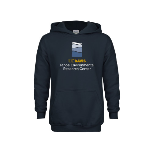  Youth Navy Fleece Hoodie - UD Davis TERC Vertical