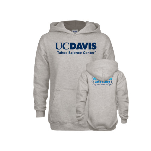  Youth Grey Fleece Hood - UD Davis Tahoe Science Center