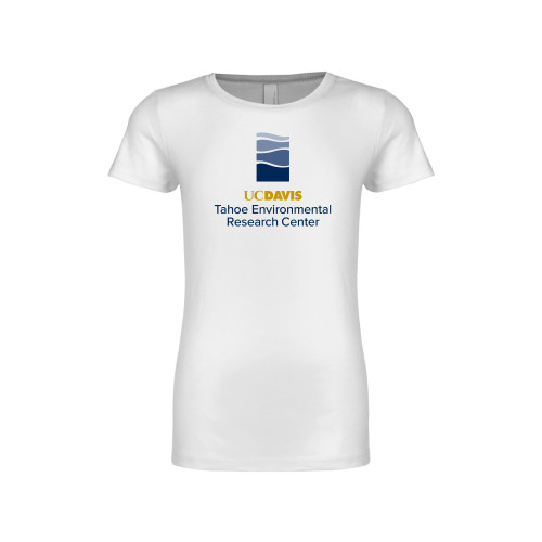  Next Level Girls White Fashion Fit T Shirt - UD Davis TERC Vertical