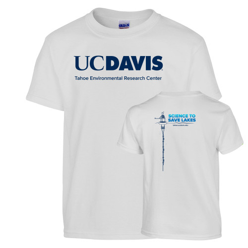  Youth White T Shirt - UD Davis Tahoe Environmental Research Center