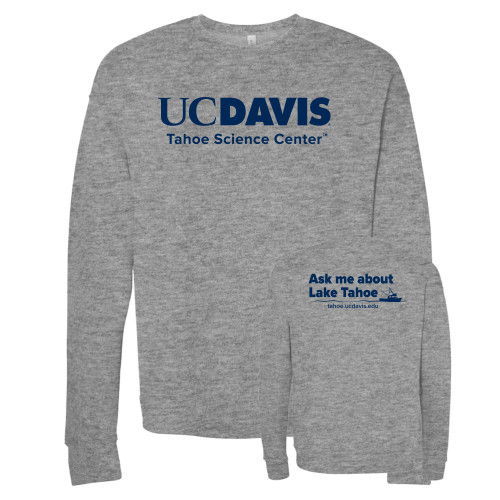  Bella + Canvas Heather Grey Fleece Crew - UD Davis Tahoe Science Center