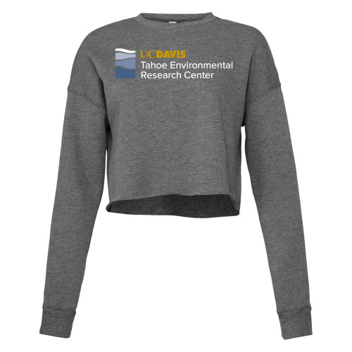  Bella + Canvas Womens Deep Heather Cropped Fleece Crew - UD Davis TERC Horizontal