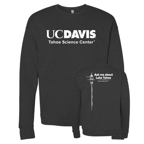  Bella + Canvas Dark Grey Heather Fleece Crew - UD Davis Tahoe Science Center