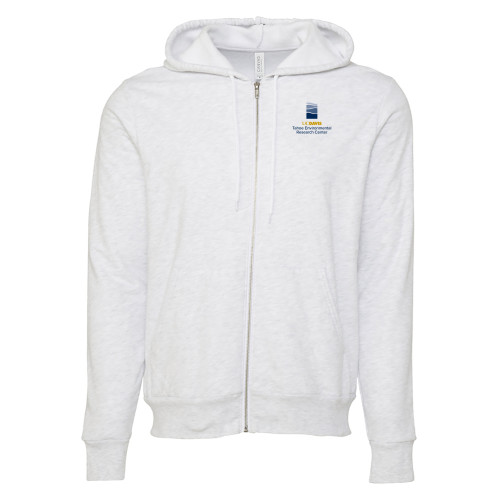  Bella + Canvas Ash Grey Full Zip Hood - UD Davis TERC Vertical