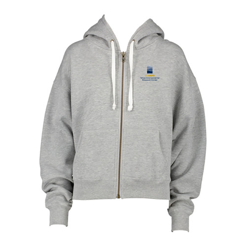  ENZA Womens Grey Boxy Full Zip Hood - UD Davis TERC Vertical