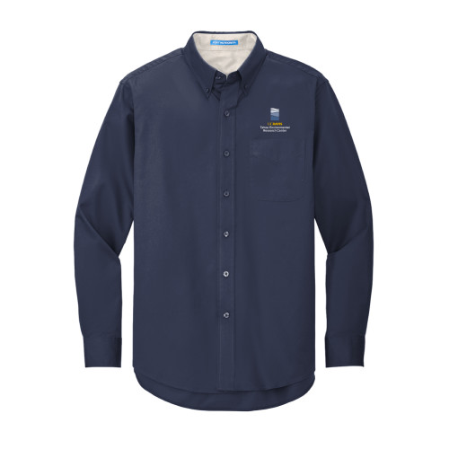  Navy Twill Button Down Long Sleeve - UD Davis TERC Vertical