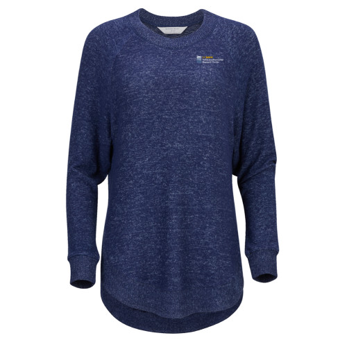  Boxercraft Womens Navy Heather Cuddle Oversized Crew - UD Davis TERC Horizontal
