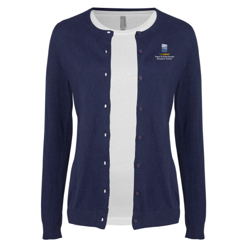  Womens Navy Cardigan Sweater - UD Davis TERC Vertical