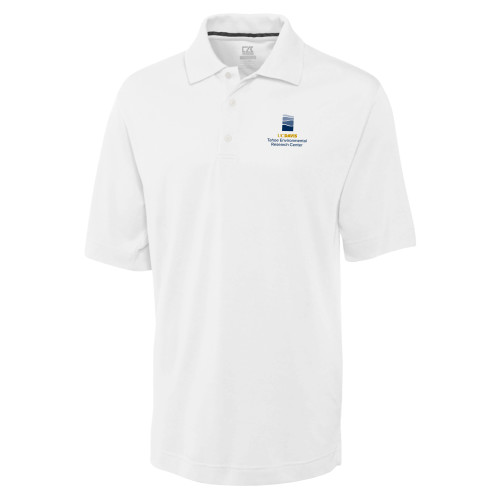  C&B White Advantage TriBlend Pique Polo - UD Davis TERC Vertical