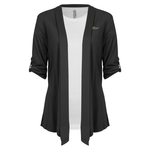 Womens Grey Drape Front Cardigan Sweater - UD Davis TERC Horizontal