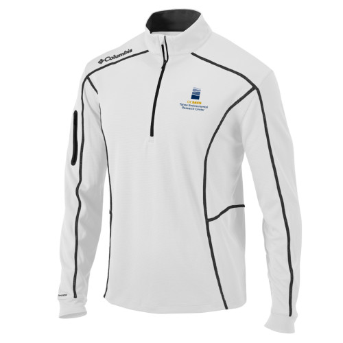 Columbia White Omni Wick Shotgun 1/4 Zip - UD Davis TERC Vertical