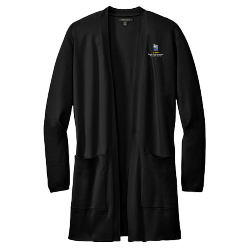  Mercer + Mettle Womens Black Open Front Cardigan Sweater - UD Davis TERC Vertical