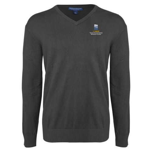  Charcoal Heather VNeck Sweater - UD Davis TERC Vertical
