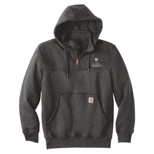  Carhartt Charcoal Rain Defender Paxton Hooded Zip Sweatshirt - UD Davis TERC Vertical