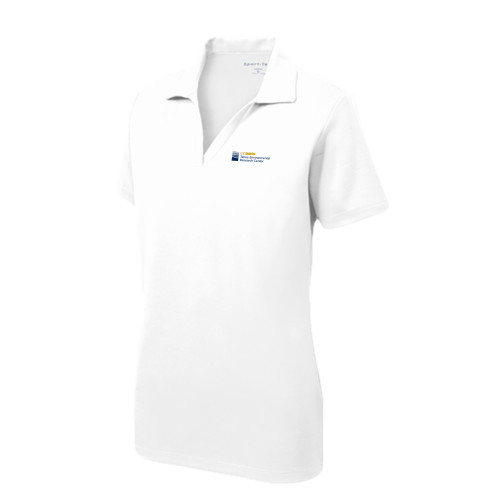  Womens White Dry Mesh Polo - UD Davis TERC Horizontal