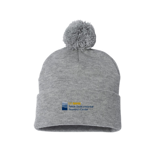  Sportsman Heather Grey Pom Pom Cuffed Beanie - UD Davis TERC Horizontal