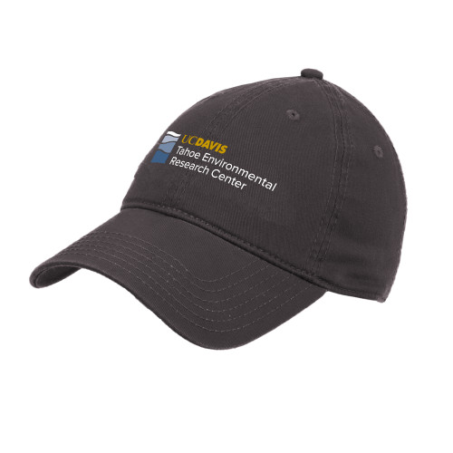  Charcoal Unstructured Adjustable Low Profile Hat - UD Davis TERC Horizontal