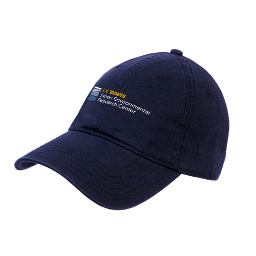  Navy Unstructured Adjustable Low Profile Hat - UD Davis TERC Horizontal