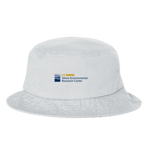  Sportsman White Bucket Hat - UD Davis TERC Horizontal