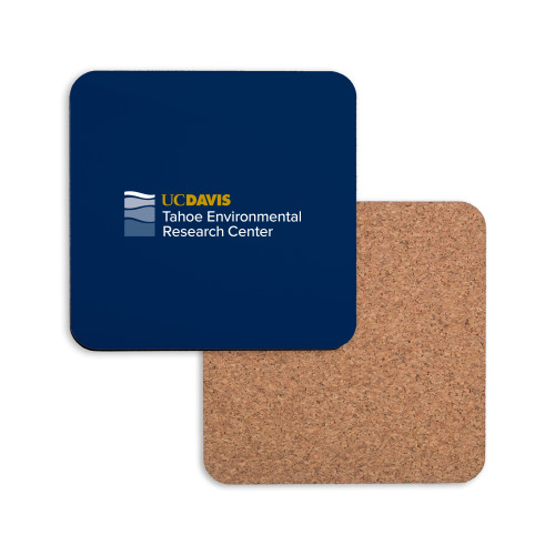  Hardboard Coaster w/Cork Backing - UD Davis TERC Horizontal