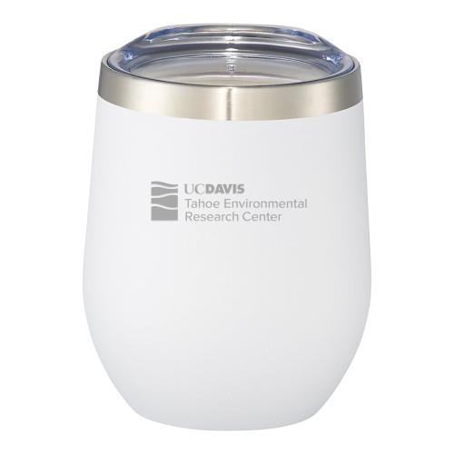  Corzo Vacuum Insulated White Cup 12oz - UD Davis TERC HorizontalEngraved