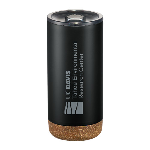  Valhalla Vacuum Insulated Black Tumbler 16oz - UD Davis TERC HorizontalEngraved