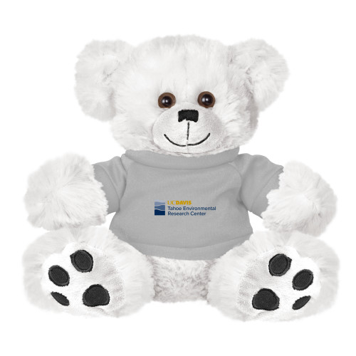  Plush Big Paw 8 1/2 inch White Bear w/Grey Shirt - UD Davis TERC Horizontal