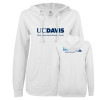 Thumbnail image for  ENZA Womens White V Notch Raw Edge Fleece Hoodie