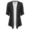 Thumbnail image for  Womens Grey Drape Front Cardigan Sweater