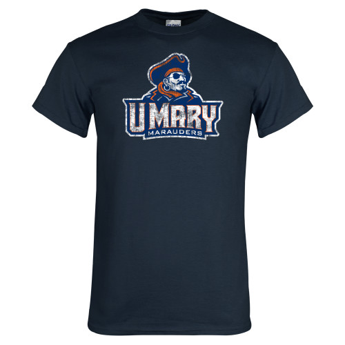  Navy T Shirt - Primary Athletics Mark Distressed