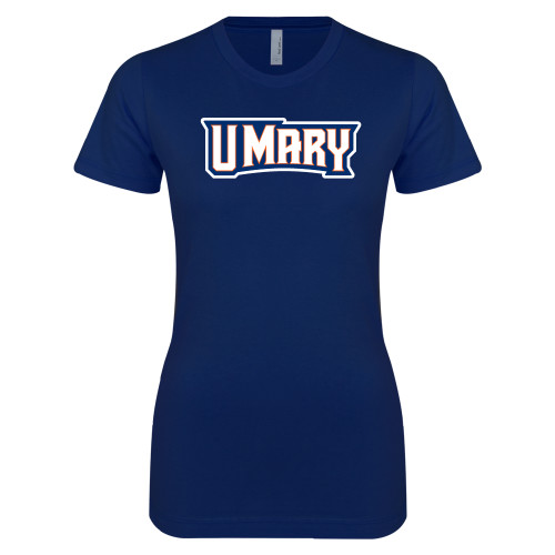  Next Level Womens Navy Boyfriend Tee - U Mary
