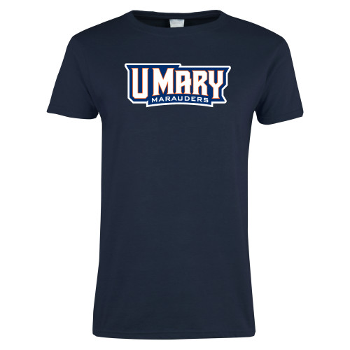  Womens Short Sleeve Navy Tee - U Mary Marauders
