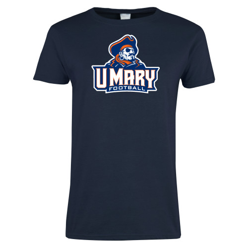 Womens Short Sleeve Navy Tee - Football
