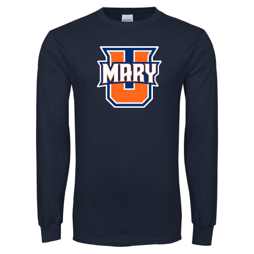  Navy Long Sleeve T-Shirt - U Mary Tall Version