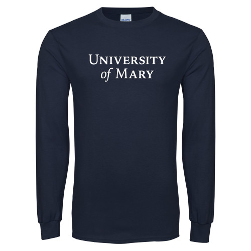  Navy Long Sleeve T-Shirt - University Wordmark