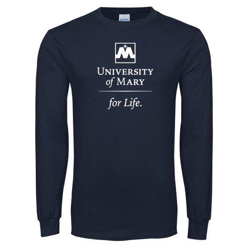  Navy Long Sleeve T-Shirt - For Life - Stacked