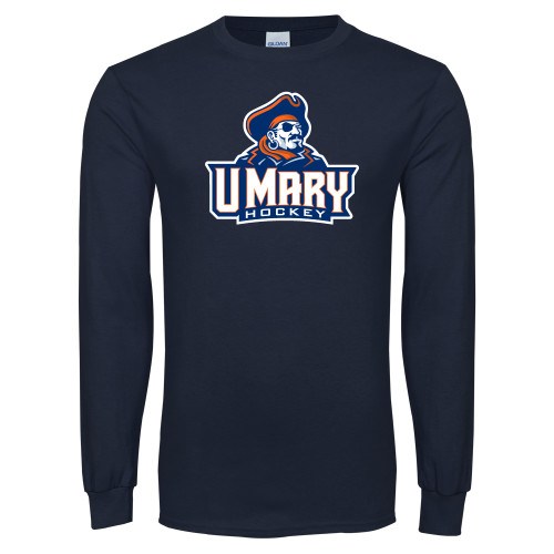  Navy Long Sleeve T-Shirt - Hockey