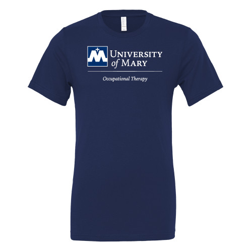  Bella + Canvas Navy Jersey Cotton T Shirt - Occupational Therapy Stacked - University of Mary