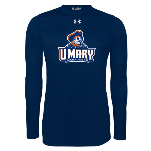  Under Armour Navy Long Sleeve Tech Tee - Primary Athletics Mark