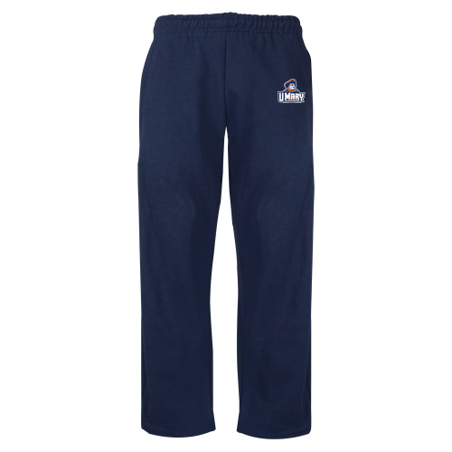  Navy Fleece Open Bottom Pant - Primary Athletics Mark