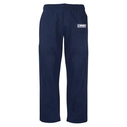  Navy Fleece Open Bottom Pant - U Mary Marauders
