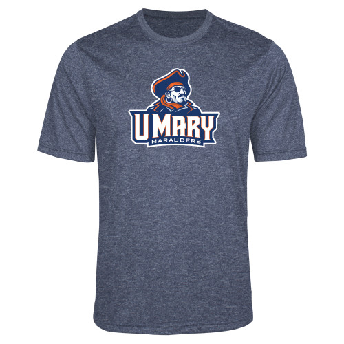  Navy Heather Performance Contender Tee - Primary Athletics Mark