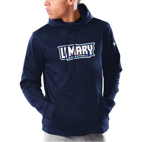  Under Armour Navy Armour Fleece Hoodie - Basketball Wordmark