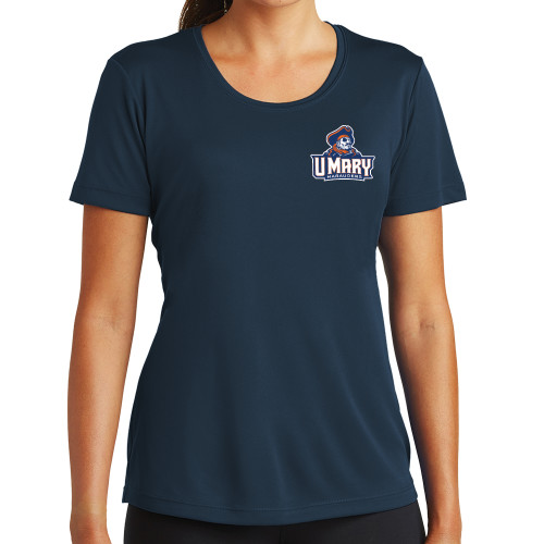  Womens Navy Performance Tee - Primary Athletics Mark