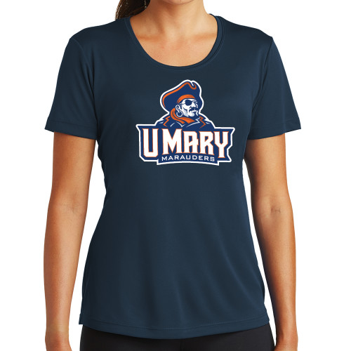  Womens Navy Performance Tee - Primary Athletics Mark