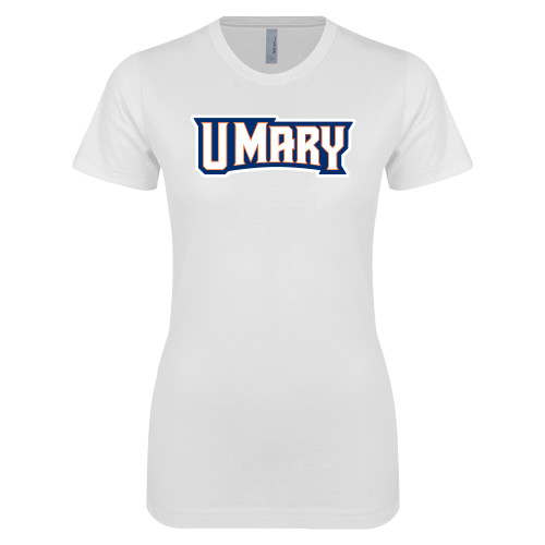  Next Level Womens White Boyfriend Tee - U Mary