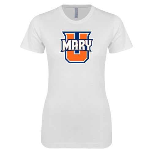  Next Level Womens White Boyfriend Tee - U Mary Tall Version