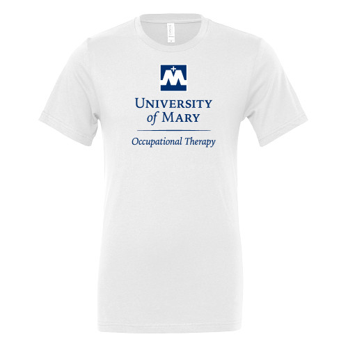  Bella + Canvas White Jersey Cotton T Shirt - Occupational Therapy Vertical - University of Mary
