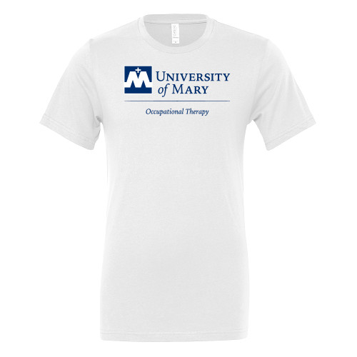  Bella + Canvas White Jersey Cotton T Shirt - Occupational Therapy Stacked - University of Mary